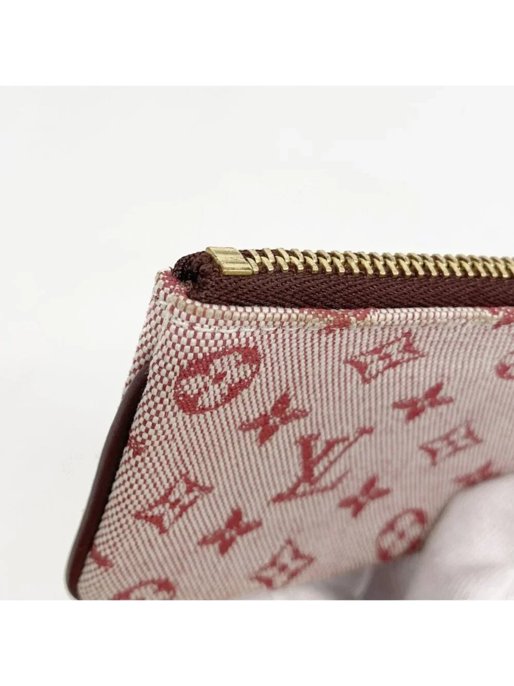 Louis Vuitton Coin Purse Monogram Mini Lin Pochette Cles Cerise